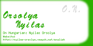 orsolya nyilas business card